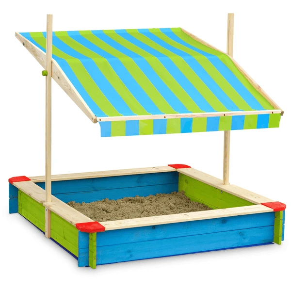 John® Sandkasten Bunt Mit Dach Grün/ Blau 1 John® Sandkasten Bunt Mit Dach Grün/ Blau