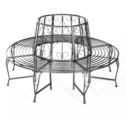 Outsunny Baumbank Im Geschmackvollen Design Silber