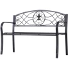 Outsunny Gartenbank Schwarz