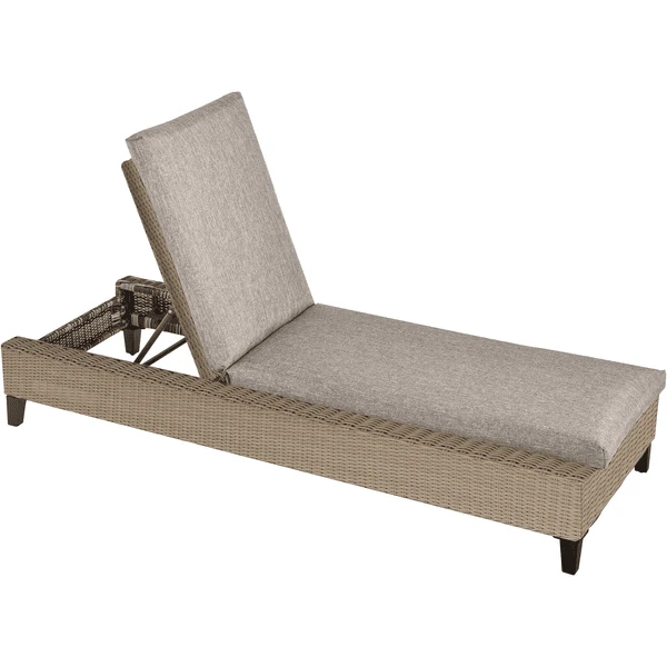Outsunny Gartenliege Mit Kissen Beige, Creme 1 Outsunny Gartenliege Mit Kissen Beige, Creme