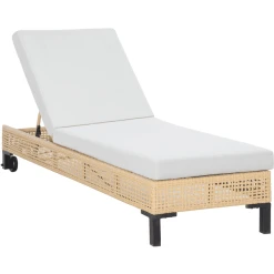 Outsunny Gartenliege Mit Verstellbarer Rückenlehne Bunt