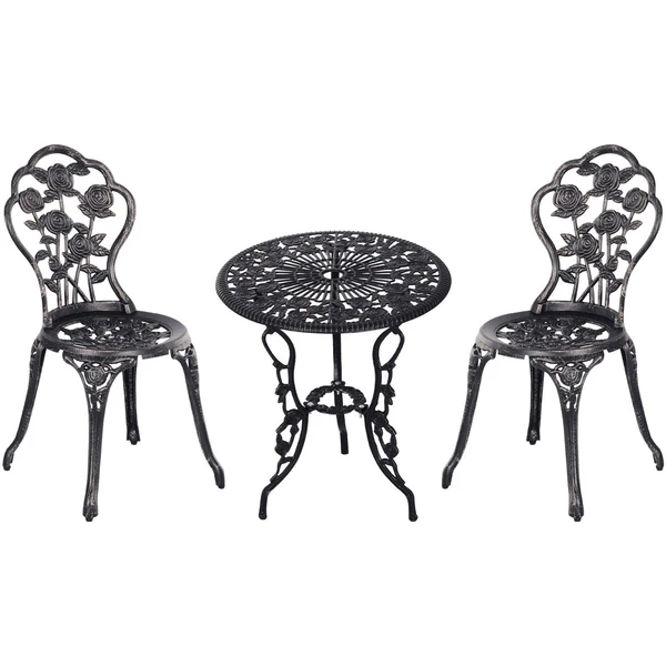 Outsunny Gartenmöbel Als 3-teiliges Set Schwarz 1 Outsunny Gartenmöbel Als 3-teiliges Set Schwarz