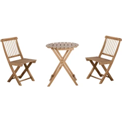 Outsunny Gartenmöbel-Set Mit Klappfunktion Natur