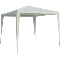 Outsunny Gartenpavillon Mit Klicksystem Weiß