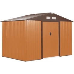 Outsunny Gartenschuppen Gelb