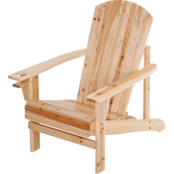 Outsunny Gartenstuhl Aus Massivholz Natur