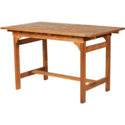 Outsunny Gartentisch Ausziehbar Rotbraun