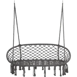 Outsunny Hängesessel Im Boho Stil Dunkelgrau