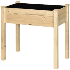 Outsunny Hochbeet Mit Abflusslöchern Natur