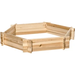 Outsunny Hochbeet Mit Sechseckiger Form Natur