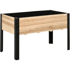 Outsunny Hochbeet Mit Vliesstoff Weiß