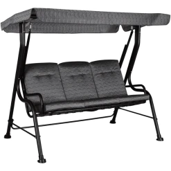 Outsunny Hollywoodschaukel Als 3-Sitzer Schwarz