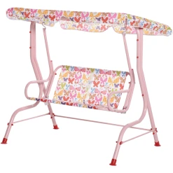 Outsunny Hollywoodschaukel Für Kinder Rosa