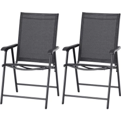 Outsunny Klappstühle Im 2er Set Schwarz