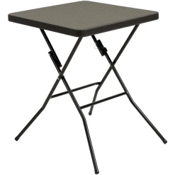 Outsunny Klapptisch In Rattan-Optik Braun