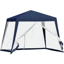 Outsunny Pavillon Mit Moskitonetz Blau