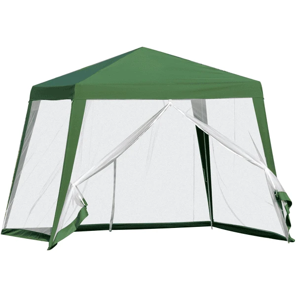 Outsunny Pavillon Mit Moskitonetz Grün 1 Outsunny Pavillon Mit Moskitonetz Grün