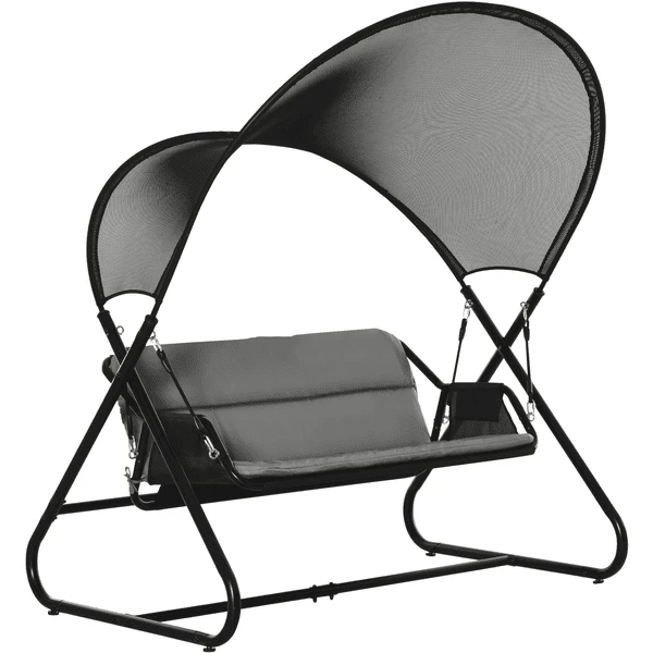 Outsunny Schaukelbank Mit Dem Netzdach Bunt 1 Outsunny Schaukelbank Mit Dem Netzdach Bunt