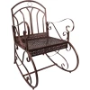 Outsunny Schaukelstuhl Im Stilvollen Design Bronze-rot