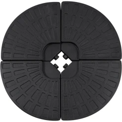 Outsunny Schirmständer Mit 4 Teilen Schwarz