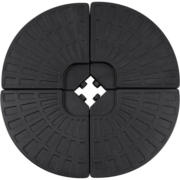 Outsunny Schirmständer Mit 4 Teilen Schwarz 1 Outsunny Schirmständer Mit 4 Teilen Schwarz