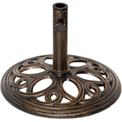 Outsunny Sonnenschirmständer Mit Rustikalem Design Bronze