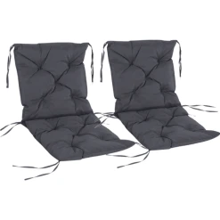 Outsunny Stuhlauflage Als 2er-Set Grau